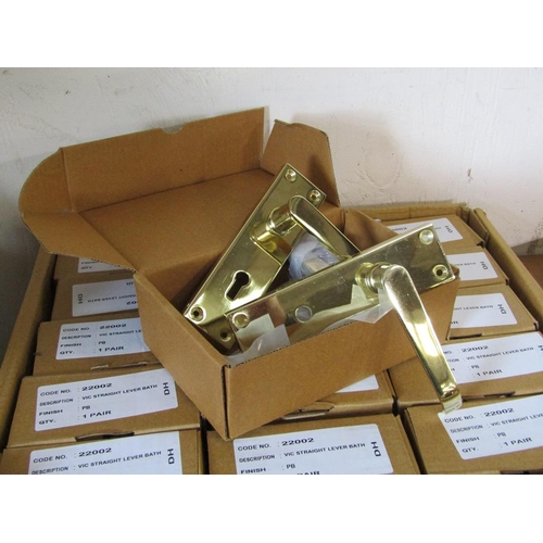 506 - THREE BOXES OF DOOR FURNITURE