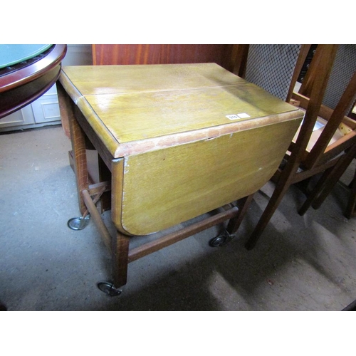 510 - OAK TEA TROLLEY