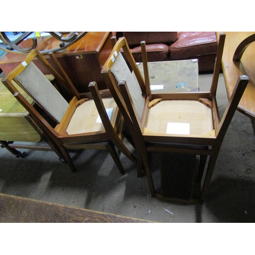 511 - FOUR TEAK DINING CHAIRS