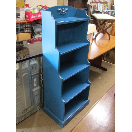 519 - BLUE PAINTED BOOKCASE