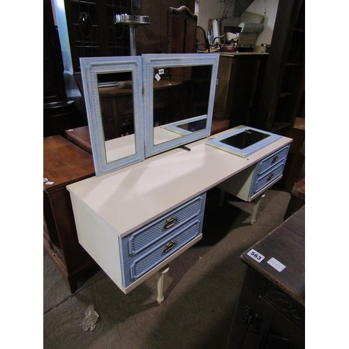 549 - PAINTED DRESSING TABLE AND A STOOL