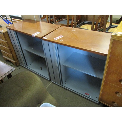 750 - TWO TAMBOUR FRONT FILING CABINETS