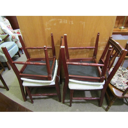 766 - FOUR MAHOGANY DINING CHAIRS