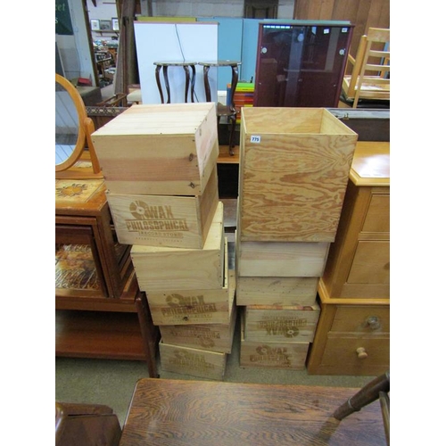 775 - QTY OF WOODEN CRATES