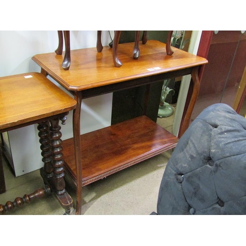 808 - MAHOGANY TWO TIER TABLE