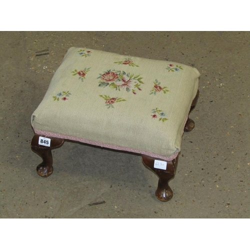 845 - SMALL UPHOLSTERED STOOL