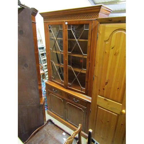 856 - REPRODUCTION MAHOGANY BOOKCASE