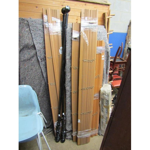 857 - COLLECTION OF BLINDS AND CURTAIN RAILS