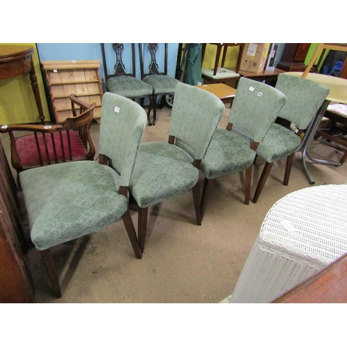 862 - FOUR UPHOLSTERED DINING CHAIRS