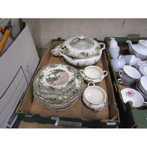 130 - PART DINNER SERVICE - JOHNSON BROS THE FRIENDLY VILLAGE