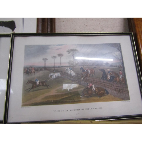 153 - FRAMED COLOURED PRINT - STEEPLE CHASE VALE OF AYLESBURY