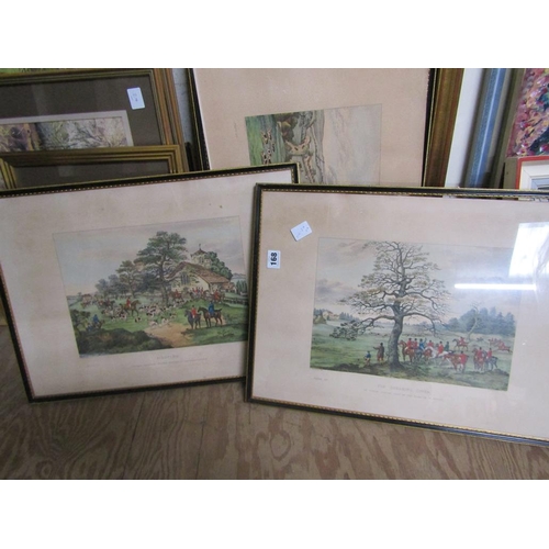 168 - FOUR FRAMED HUNTING PRINTS