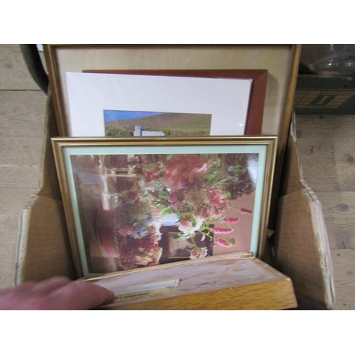 196 - BOX OF PICTURES AND PRINTS