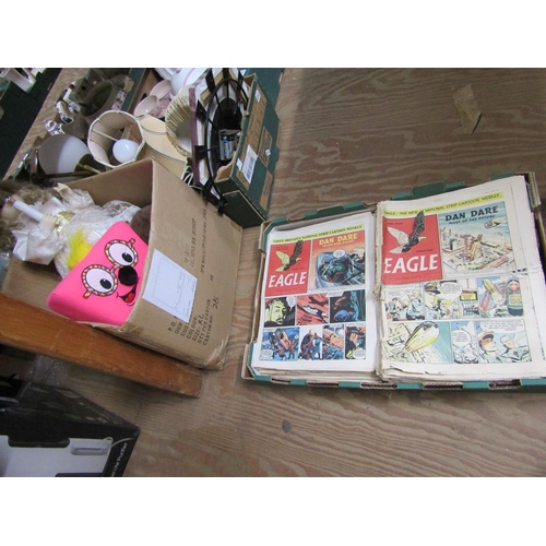 212 - QTY OF EAGLE COMICS, DOLLS ETC