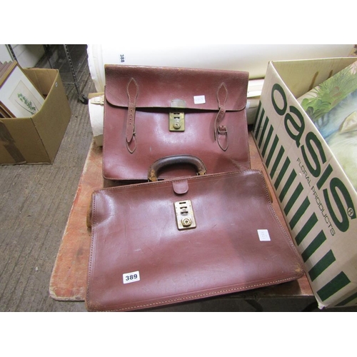 389 - LEATHER SATCHELS