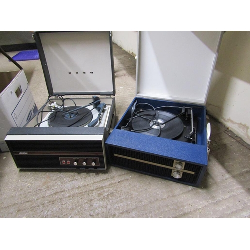 394 - TWO VINTAGE BSR RECORD PLAYERS