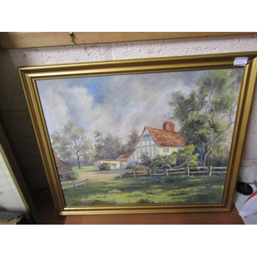 368 - QTY OF FRAMED WATERCOLOURS; OIL