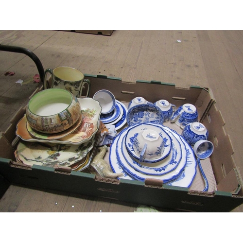 281 - BOX TO INCL DOULTON SERIES WARE, DOULTON NORFOLK PATTERN TEAWARES ETC