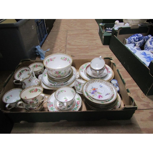 286 - BOX OF INDIAN TREE PATTERN TEWARES ETC