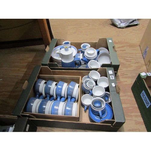 289 - TWO BOXES OF DENBY TEA AND TABLEWARES