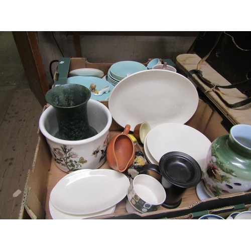 303 - BOX OF MIXED CERAMICS - TEA, TABLEWARES ETC