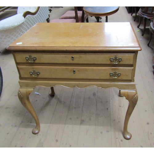 1697 - WALNUT CUTLERY CHEST ON STAND