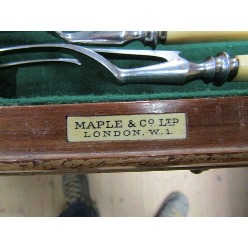 1697 - WALNUT CUTLERY CHEST ON STAND