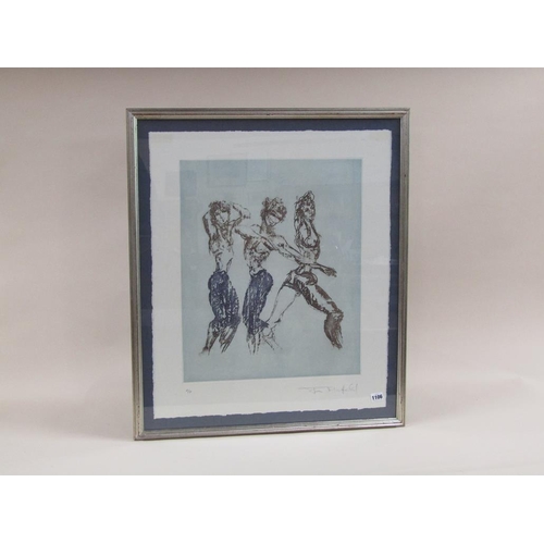 1106 - TOM MERRIFIELD - THREE DANCERS, ARTISTS PROOF PRINT, SIGNED IN PENCIL, F/G, 54CM X 54CM