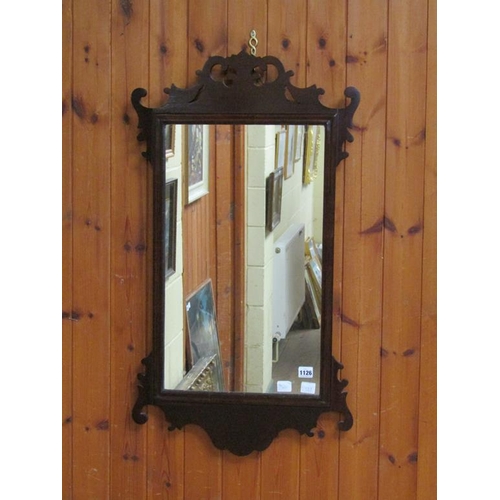 1126 - WILLIAM & MARY STYLE WALL MIRROR, 90CM X 50CM