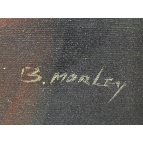 1138 - B MORLEY - THE MONEY CHANGER, SIGNED OIL ON CANVAS, FRAMED, 50CM X 40CM