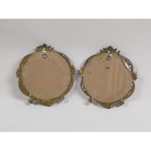 1185 - PAIR OF 19c SPANISH LADY AND ONE OTHER, CIRCULAR F/G 14 x 14cms