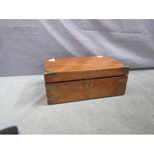 1255 - 19C MAHOGANY WRITING BOX, 35CM W