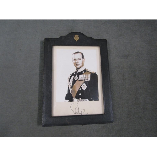 1477 - FRAMED PHOTO OF PHILLIP DUKE OF EDINBURGH, SIGNED