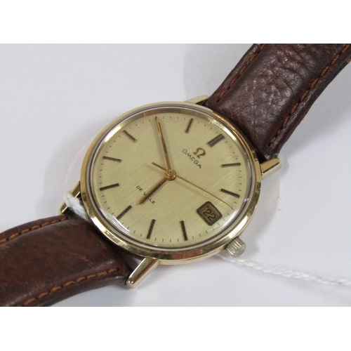 1322 - OMEGA DE VILLE GOLD WATCH MOVEMENT WITH LEATHER STRAP