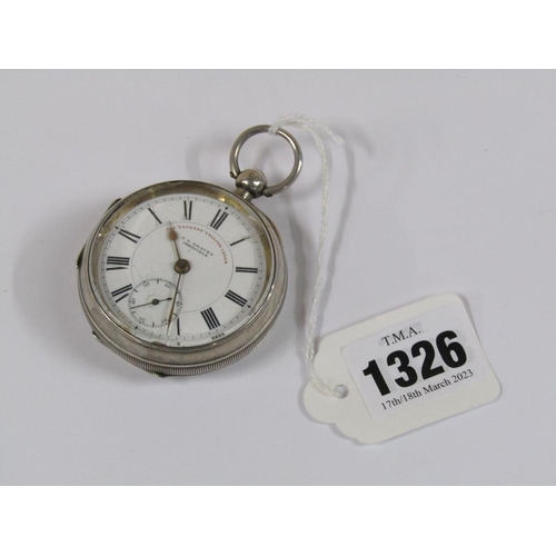 1326 - J.G GRAVES SILVER CASED POCKET WATCH