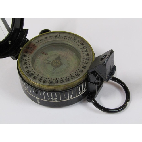 1342 - MILITARY FIELD COMPASS BY T.G CO LTD OF LONDON IN LATER LEATHER CASE