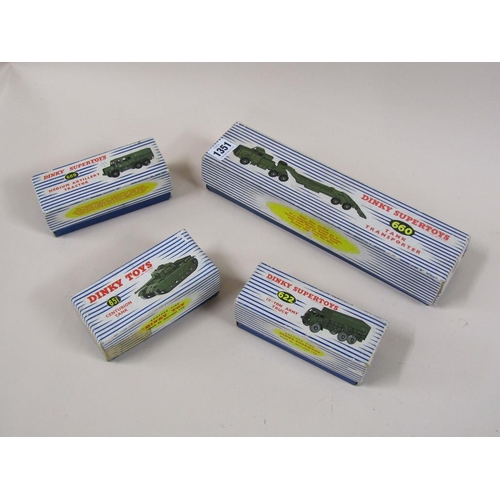 1351 - FOUR DINKY SUPERTOY BOXED MILITARY VEHICLES