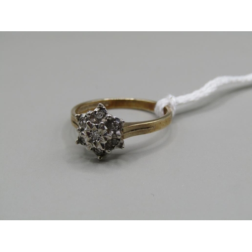 1381 - 9ct GOLD STONE SET RING SIZE Q