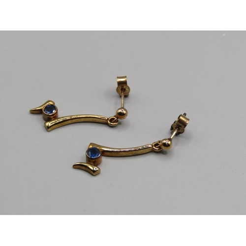 1408 - PAIR OF 9CT GOLD EARRINGS