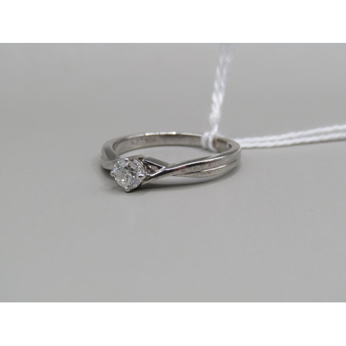 1409 - 9CT WHITE GOLD DIAMOND SET RING, SIZE N