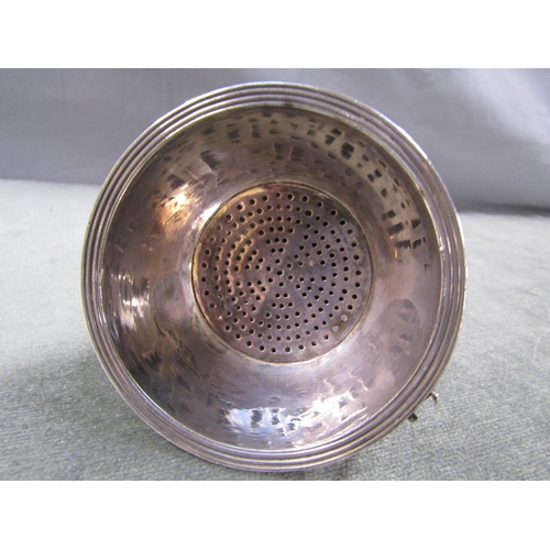 1424 - SILVER WINE STRAINER, 15CM W