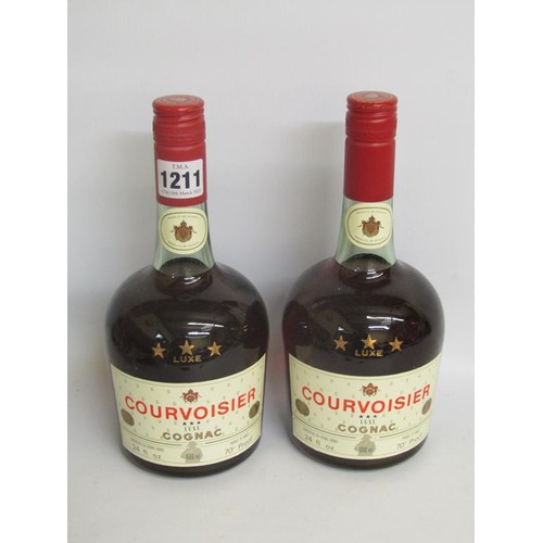 1211 - TWO BOTTLES OF COURVOISIER LUXE COGNAC