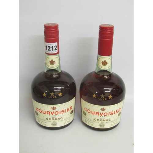 1212 - TWO BOTTLES OF  COURVOISIER LUXE COGNAC