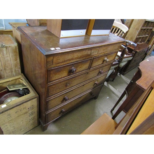 597 - GEORGIAN OAK CHEST OF DRAWERS