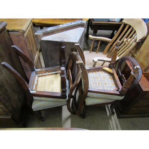 599 - FOUR VICTORIAN DINING CHAIRS