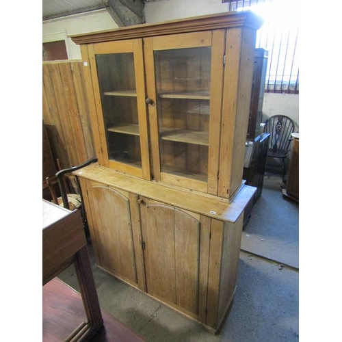 603 - VICTORIAN PINE BOOKCASE