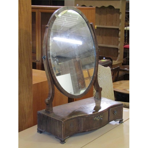 614 - 19C MAHOGANY SWING MIRROR