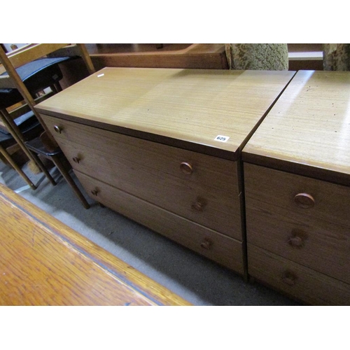 625 - TEAK THREE DRAWER CHEST