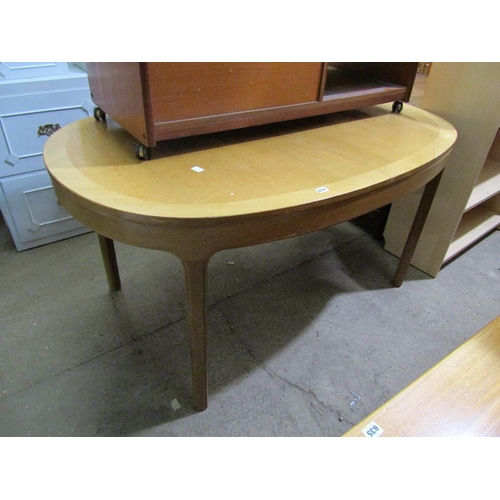 637 - TEAK EXTENDING DINING TABLE