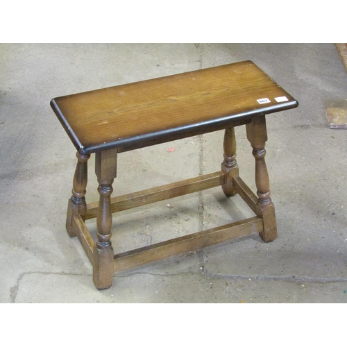 662 - TEAK SEWING BOX; STOOL